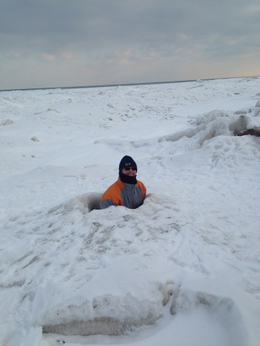 Anthony drops into a hole to rest